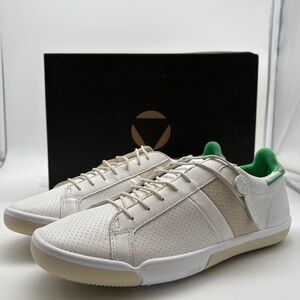 PLAE #552010-100 MULBERRY-WHITE GREEN MEN'S FULL GRAIN LEATHER SHOES